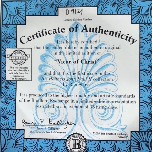 POPE John Paul 2 Plate - Picture 4 of 5